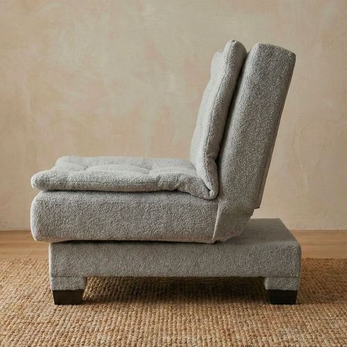 Fauteuil Transformable En Banquette Lefkada Tissu Texturé Gris