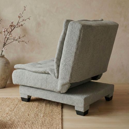 Fauteuil Transformable En Banquette Lefkada Tissu Texturé Gris