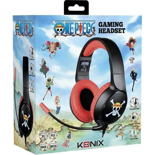 Casque Gaming Filaire - One Piece - PC, PS4, Ps5, Switch Et Xbox - Microphone - Câble 1,5 M