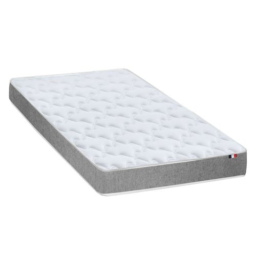 Ensemble Matelas Mousse Ferme Reversible Alto + Sommier 90x190 Sommier Blanc