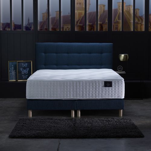Ensemble Helios + Sommier Intemporel Bleu Marine 160 X 200 Cm
