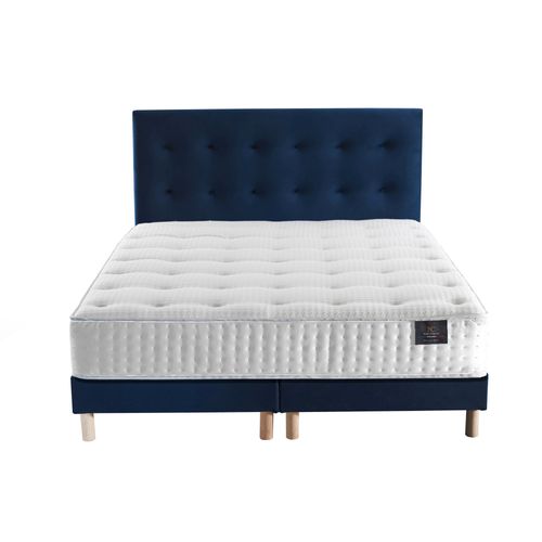 Ensemble Pulsar + Tête De Lit Capitonnee Matelas Ressorts Ensaches Memoire De Forme 180x200cm