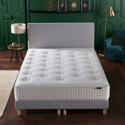 Ensemble Matelas Hybride Responsable Avec Sommier Et Tête De Lit 180x200
