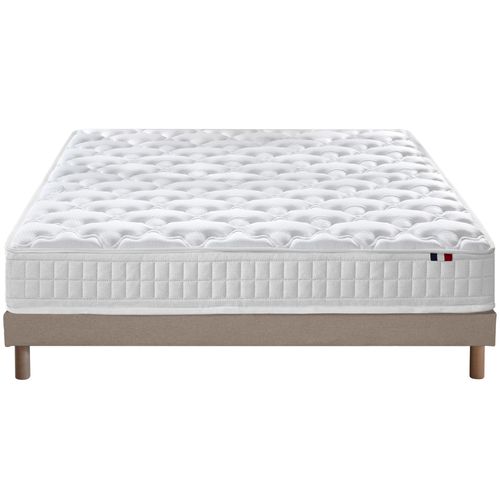 Ensemble Matelas Ressorts Astre + Sommier 160 X 200 Sommier Beige