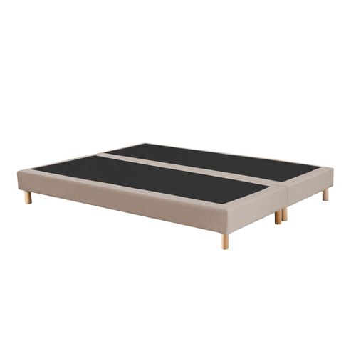 Pack Matelas Ressorts Astre Sommier Couette Et Oreillers Français 2x80x200 Sommier Beige