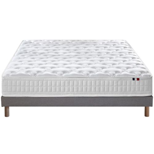 Ensemble Matelas Ressorts Astre + Sommier 160 X 200 Sommier Gris