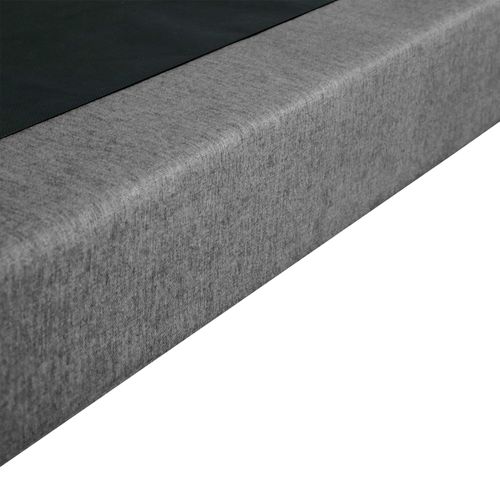 Sommier Tapissier à Lattes Fixes 140 200 Gris Chiné