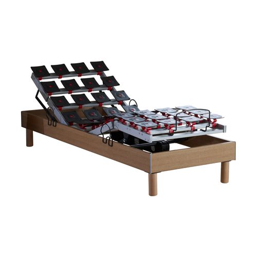 Lit Électrique Relaxation à Plots + Matelas Mousse Mémoire De Forme 90 X 190 Cm