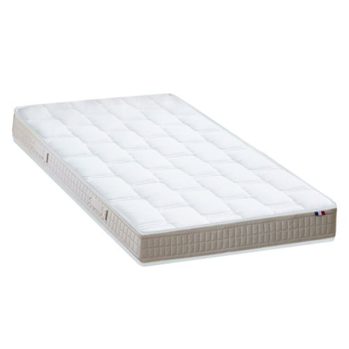 Lit Électrique Relaxation à Plots + Matelas 100% Latex 2x80 X 200 Cm