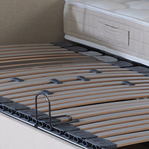 Lit Électrique Relaxation Lattes + Matelas Mousse Mémoire De Forme X190beige 90 X190