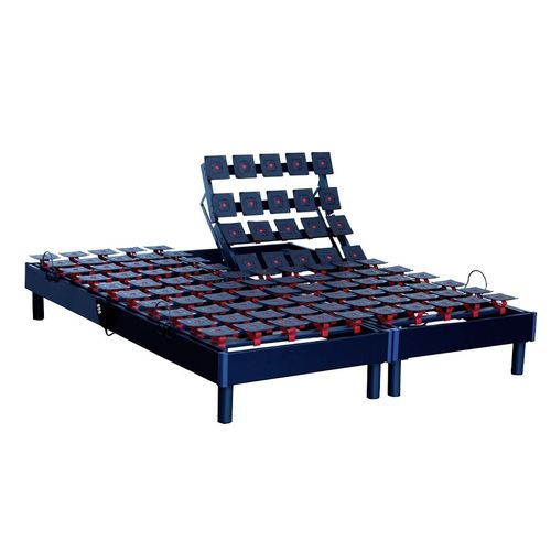 Lot De 2 Lits Électriques à Plots Réglables Gris Anthracite 2x80x200