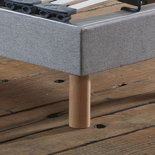 Lot De 2 Lits Électriques De Relaxation Multi Lattes Lisse Gris 2x70 X 190