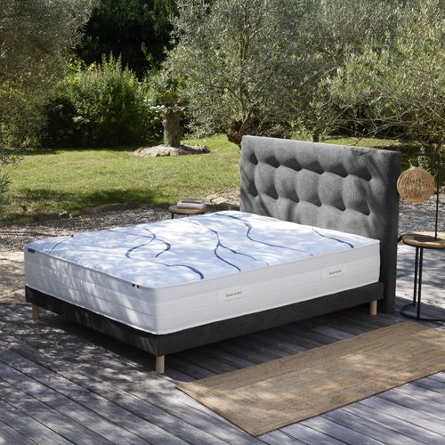 Tete De Lit Capitonnée Eden Gris Anthracite Chenille Bouclettes 180x200