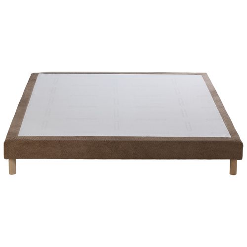 Sommier Tapissier Eden Moka Bois Massif Chenille Bouclettes 140x190