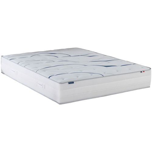 Ensemble Matelas Mousse 180x200 (2x90x200) Memoria + Sommier + Tête De Lit Chenille Bouclettes Moka