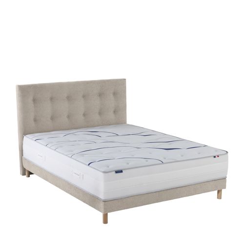 Ensemble Matelas Mousse 140x200 cm Altea + Sommier + Tête De Lit Crème Crème