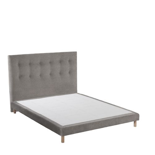 Ensemble Matelas Mousse 140x200 cm Altea + Sommier + Tête De Lit Gris Clair