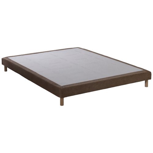 Ensemble Matelas Mousse Elysia + Sommier Chenille Bouclettes Moka Couleur Moka 140 X 200