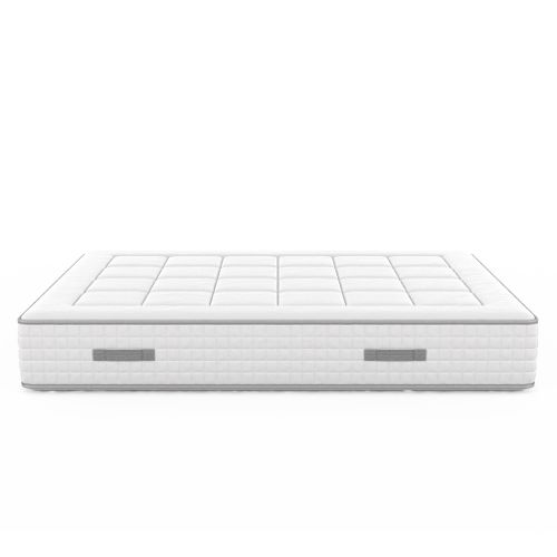 Pack Matelas Ressorts 7 Zones Palacio + Sommier En Kit Gris + Couette Et Oreillers 140x200
