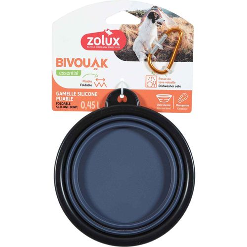 Gamelle Souple En Silicone Bleu Bivouak 450 Ml
