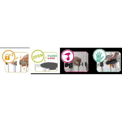 Barrière Roméo Métal Portillon Sans Perçage 73-81cm Gris - 800007