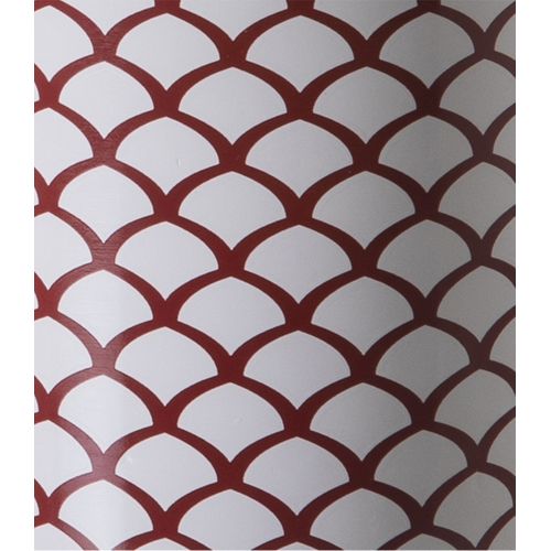 Lampe Gisele Ecailles Prunes, Céramique, Diam. 14 Cm, Ampoule LED E14