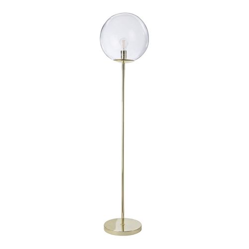 Lampadaire Globus Laiton, Métal, Diam. 34 Cm, Ampoule LED E27