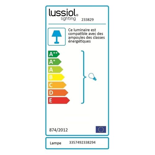 Lampadaire Globus Alu, Métal, Diam. 34 Cm, Ampoule LED E27