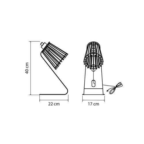 Lampe Costes, Bois / Liège, Diam. , Ampoule LED E27