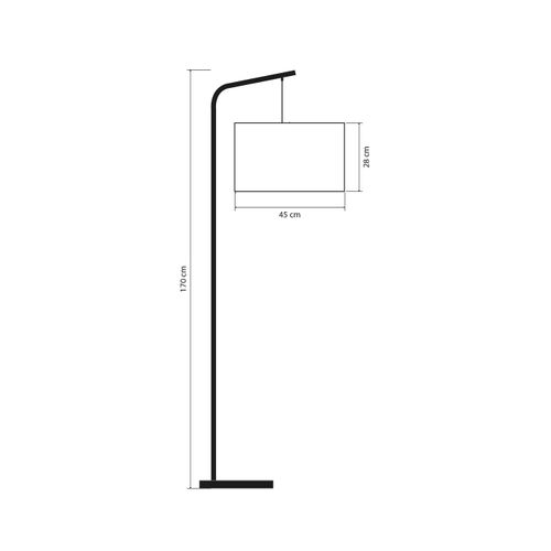 Lampadaire Déporté Badi En Tissu Bouclette, Textile, Diam. , Ampoule LED E27