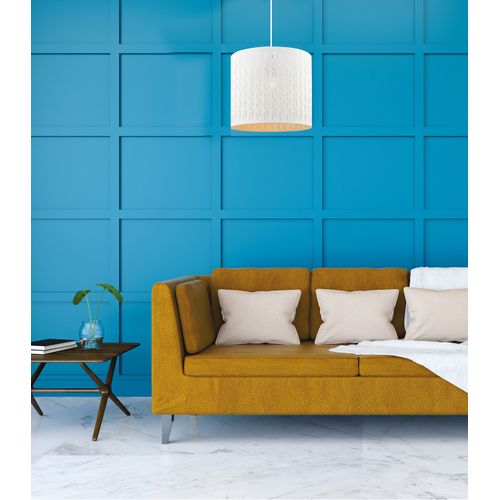 Suspension Canto Blanc, Métal, Diam. 30 Cm, Ampoule LED E27