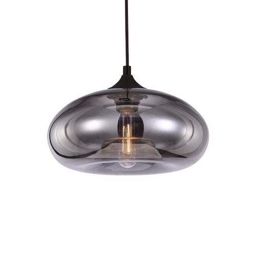 Suspension Bronks  Mercurisé, Verre, Diam. 28 Cm