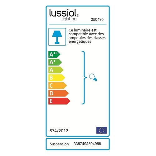 Suspension Phuket 40 Cm Gris, Bambou, Diam. 38 Cm,