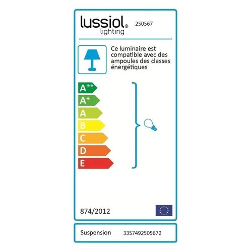 Suspension Loft Color Jaune, Métal, Diam. 30 Cm,