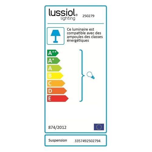Suspension Zephir XL Blanc, Métal, Diam. 40 Cm,