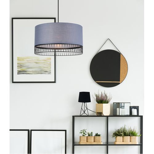 Suspension Jeanne Gris, Textile, Diam. 45 Cm,