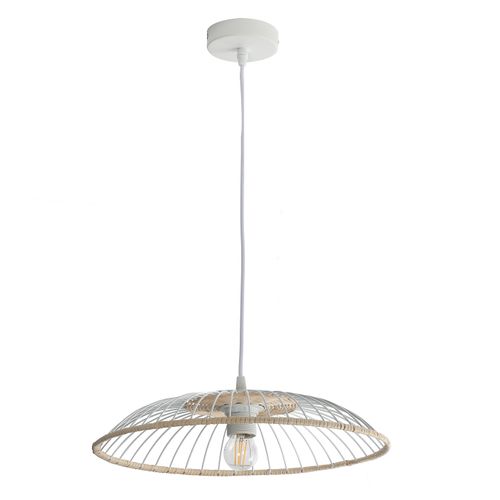 Suspension Soliflore  40 Cm Blanc, Métal, Diam. 38 Cm,