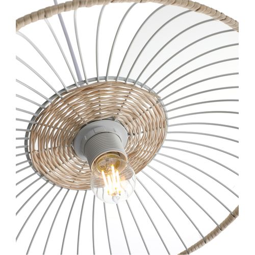 Suspension Soliflore  40 Cm Blanc, Métal, Diam. 38 Cm,