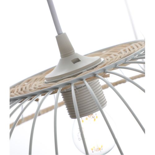 Suspension Soliflore  40 Cm Blanc, Métal, Diam. 38 Cm,