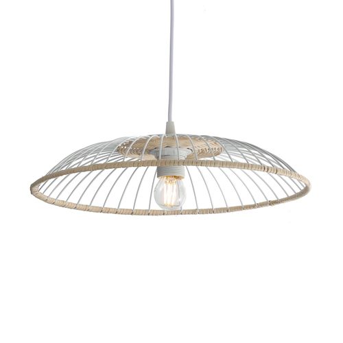 Suspension Soliflore  40 Cm Blanc, Métal, Diam. 38 Cm,