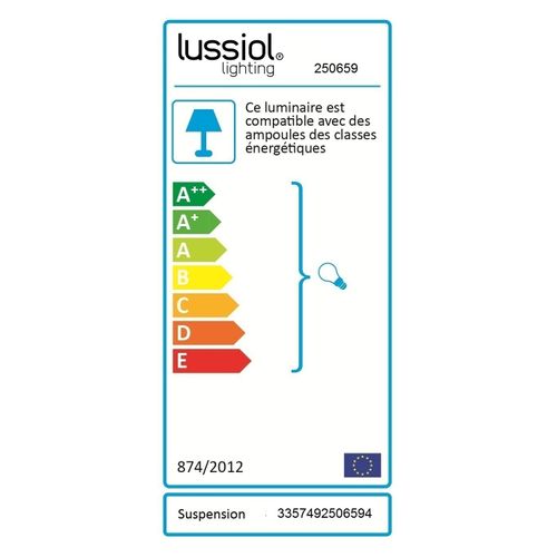 Suspension Soliflore  40 Cm Blanc, Métal, Diam. 38 Cm,