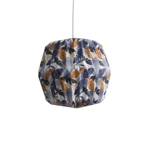 Suspension Tippi Feuilles Bleues, Papier, Diam. 40 Cm,