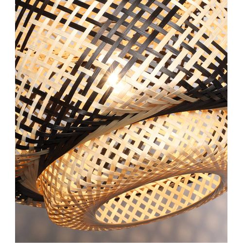 Suspension Halong 40 Naturel Et Noir, Bambou, Diam. 38 Cm,