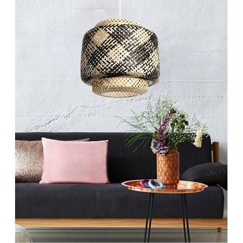 Suspension Halong 40 Naturel Et Noir, Bambou, Diam. 38 Cm,