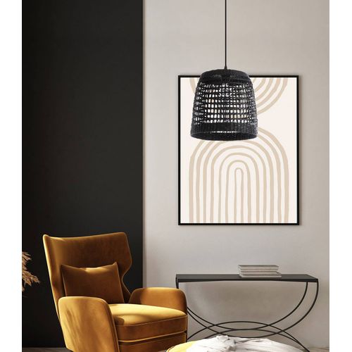 Suspension Lima Noir, Jacinthe D'eau, Diam. 30 Cm,