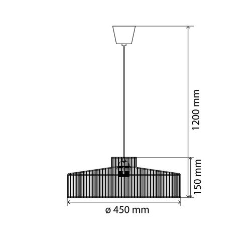 Suspension Phu Quoc, Raphia, Diam. 45 Cm,