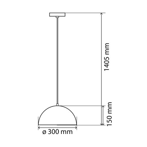 Suspension Rachel Blanc, Métal, Diam. 30 Cm,