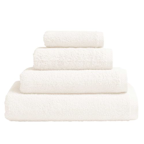 Serviette De Bain Unie En Coton Blanc 55x100