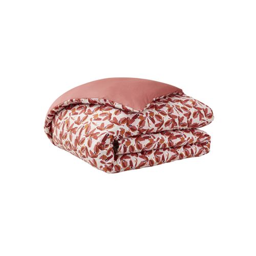 Housse De Couette En Percale De Coton Rouge 240x220