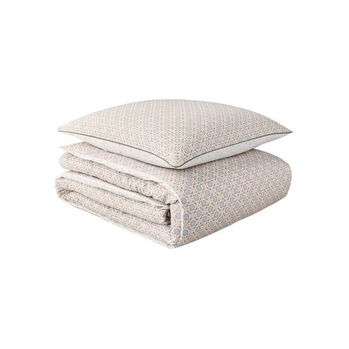 Parure De Lit En Percale De Coton Beige 140x200